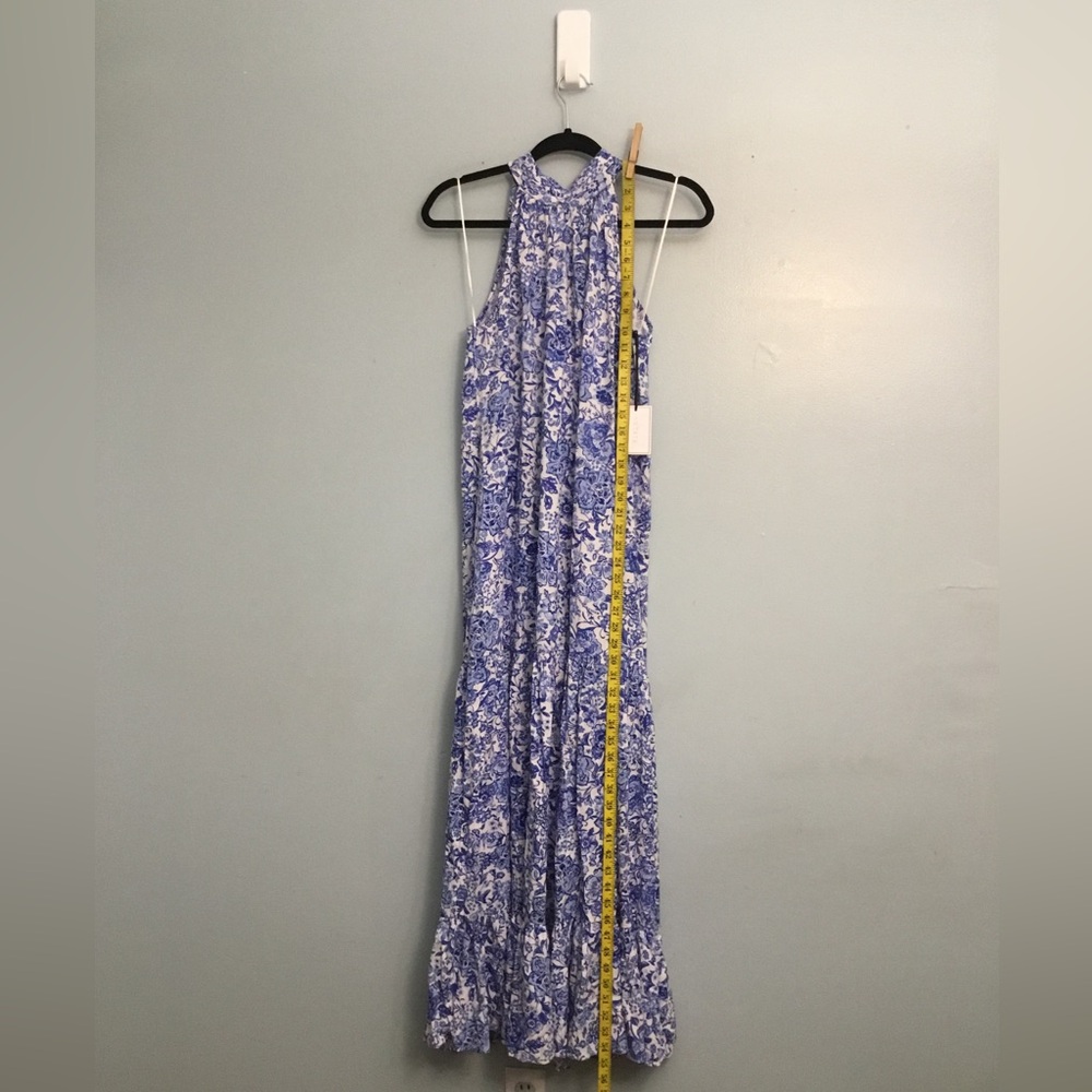1. State Floral Maxi Dress in Blue and White